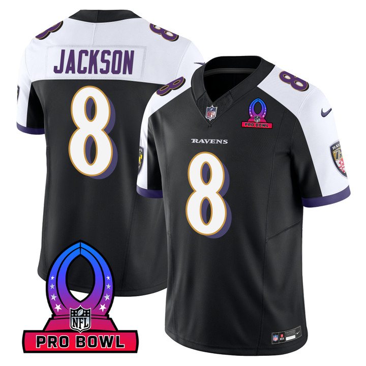 Men's Ravens 2024 Pro Bowl Patch Vapor Jersey - All Stitched