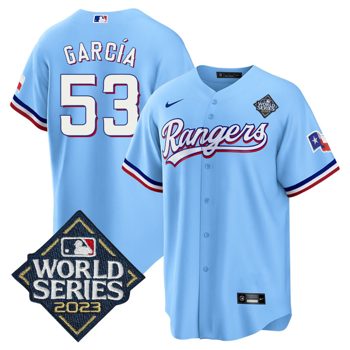Men's Texas Rangers 2023 World Series Cool Base Jersey - All Stitched