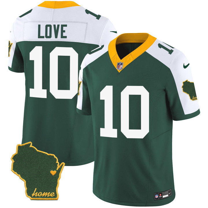Men's Packers Home Patch Vapor Jersey - All Stitched