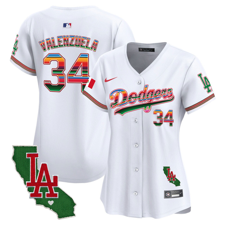 Women's Dodgers Mexico California Patch Vapor Premier Limited Jersey V2 - All Stitched