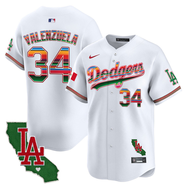 Men's Dodgers Mexico California Patch Vapor Premier Limited Jersey - All Stitched