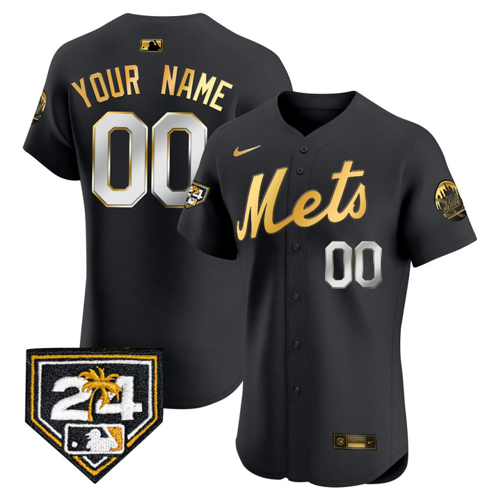 New York Mets 2024 Spring Training Vapor Premier Elite Custom Jersey V2 - All Stitched