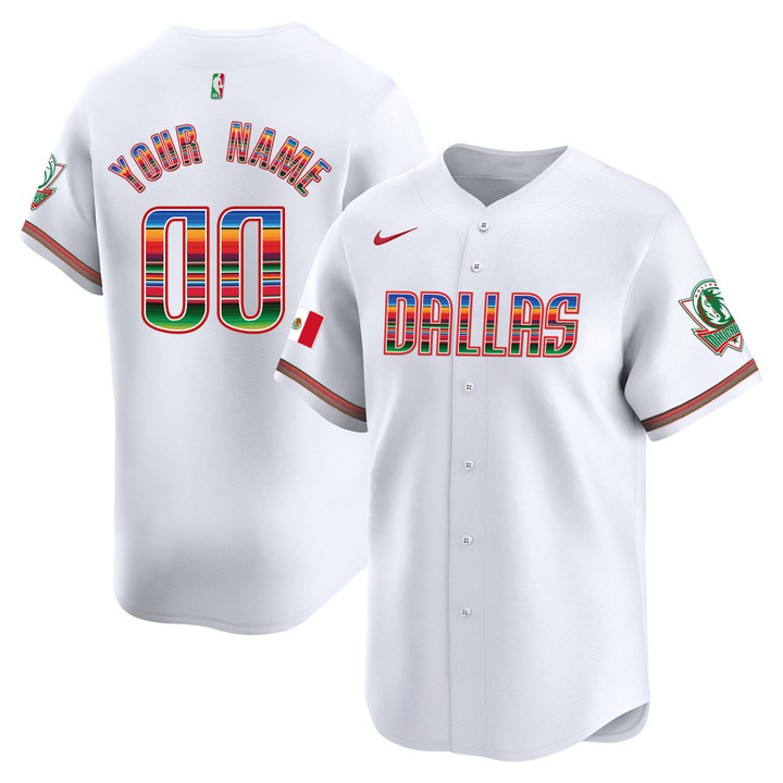 Dallas Mavericks Mexico Vapor Baseball Custom Jersey - All Stitched
