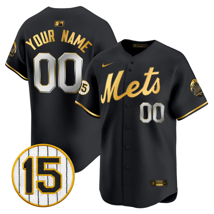 New York Mets Jerry Grote Patch Vapor Premier Limited Custom Jersey - All Stitched