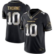 Men's Spartans Black Limited & Gold Vapor Jersey - All Stitched