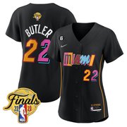 Women's Miami Heat 2023 Finals Patch Baseball Jersey V2 - All Stitched