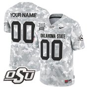Oklahoma State Cowboys 2024 Salute to Service Vapor Limited Custom Jersey - Arctic Camo - All Stitched
