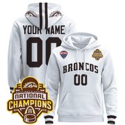 Western Michigan Broncos 2025 National Champions Patch Custom Pullover Hoodie - All Stitched