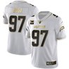 Women's Los Angeles Chargers White Gold & Black Gold Jersey - All Stitched