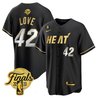 Men's Miami Heat 2023 Finals Baseball Cool Base Jersey - All Stitched
