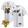 Men's Miami Heat 2023 Finals Baseball Cool Base Jersey - All Stitched