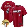 Men's Miami Heat 2023 Finals Baseball Cool Base Jersey - All Stitched
