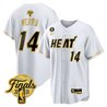 Men's Miami Heat 2023 Finals Baseball Cool Base Jersey - All Stitched