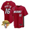 Men's Miami Heat 2023 Finals Baseball Cool Base Jersey - All Stitched