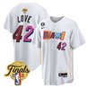 Men's Miami Heat 2023 Finals Patch Baseball Jersey V2 - All Stitched
