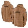 Los Angeles Chargers 2023 Salute To Service Brown Hoodie - Printed