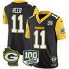 Men's Packers 100th Season & Home Patch Cheese Vapor Limited Jersey – All Stitched