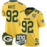 Men's Packers 100th Season & Home Patch Cheese Vapor Limited Jersey – All Stitched