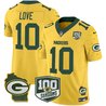 Men's Packers 100th Season & Home Patch Cheese Vapor Limited Jersey – All Stitched
