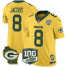 Men's Packers 100th Season & Home Patch Cheese Vapor Limited Jersey – All Stitched