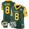 Men's Packers 100th Season & Home Patch Cheese Vapor Limited Jersey – All Stitched