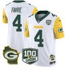 Men's Packers 100th Season & Home Patch Cheese Vapor Limited Jersey – All Stitched