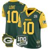 Men's Packers 100th Season & Home Patch Cheese Vapor Limited Jersey – All Stitched