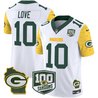 Men's Packers 100th Season & Home Patch Cheese Vapor Limited Jersey – All Stitched