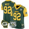 Men's Packers 100th Season & Home Patch Cheese Vapor Limited Jersey – All Stitched