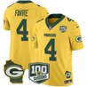 Men's Packers 100th Season & Home Patch Cheese Vapor Limited Jersey – All Stitched