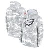 Eagles 2024 Salute to Service Pullover Hoodie - Arctic Camo - All Stitched