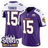 Men's Minnesota Vikings King Of The North Patch Throwback Vapor Limited Jersey - All Stitched