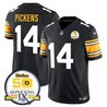 Men's Steelers 50th Anniversary of Super Bowl IX Patch Vapor Limited Jersey - All Stitched