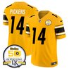 Men's Steelers 50th Anniversary Of Super Bowl IX Patch Vapor Limited Jersey - All Stitched