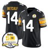Men's Steelers 50th Anniversary Of Super Bowl IX Patch Vapor Limited Jersey - All Stitched