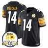 Men's Steelers 50th Anniversary Of Super Bowl IX Patch Vapor Limited Jersey - All Stitched