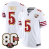 Men's San Francisco 49ers 80th Anniversary Patch Vapor Limited Jersey - Rivalries Edition - All Stitched