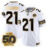 Men's Seattle Seahawks 50th Anniversary Patch Gold Vapor Limited Jersey - All Stitched