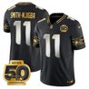 Men's Seattle Seahawks 50th Anniversary Patch Gold Vapor Limited Jersey - All Stitched