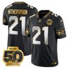 Men's Seattle Seahawks 50th Anniversary Patch Gold Vapor Limited Jersey - All Stitched