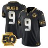 Men's Seattle Seahawks 50th Anniversary Patch Gold Vapor Limited Jersey - All Stitched