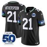 Men's Seattle Seahawks Throwback Vapor Limited Jersey - 50th Anniversary Patch - All Stitched