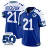 Men's Seattle Seahawks Throwback Vapor Limited Jersey - 50th Anniversary Patch - All Stitched