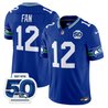 Men's Seattle Seahawks Throwback Vapor Limited Jersey - 50th Anniversary Patch - All Stitched