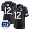 Men's Seattle Seahawks Throwback Vapor Limited Jersey - 50th Anniversary Patch - All Stitched