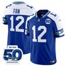 Men's Seattle Seahawks Throwback Vapor Limited Jersey - 50th Anniversary Patch - All Stitched