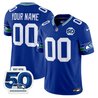Seattle Seahawks Throwback Vapor Limited Custom Jersey - 50th Anniversary Patch - All Stitched