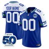 Seattle Seahawks Throwback Vapor Limited Custom Jersey - 50th Anniversary Patch - All Stitched