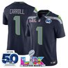Men's Seattle Seahawks "Super Bowl LX & 50th Patch" Vapor Limited Jersey - All Stitched