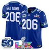 Men's Seattle Seahawks "Super Bowl LX & 50th Patch" Vapor Limited Jersey - All Stitched